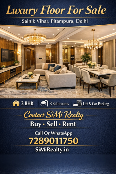 Luxury Builder Floor For Sale In Sainik Vihar Pitampura Delhi