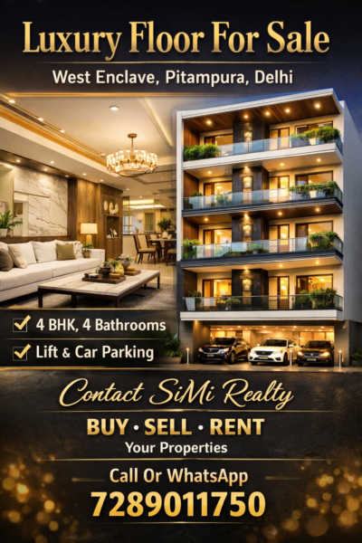 Luxury Builder Floor For Sale In West Enclave Pitampura Delhi