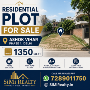Residential Plot For Sale In Ashok Vihar Phase 1 Delhi