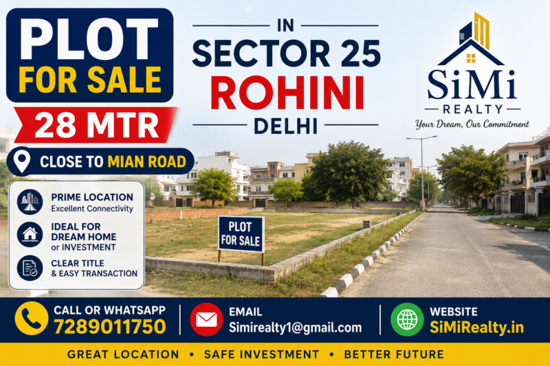 Plot For Sale In Sector 25 Rohini Delhi