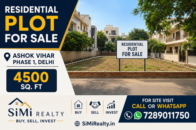 Residential Plot For Sale In Ashok Vihar Phase 1 Delhi Main Road Facing