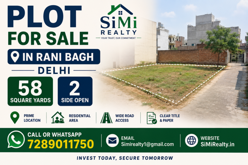 Plot For Sale In Rani Bagh Delhi